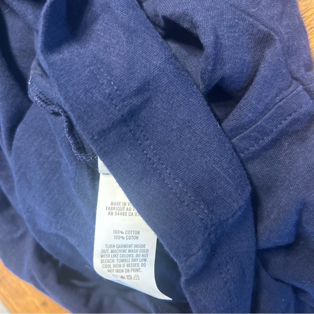 Aerie Women’s Navy Blue Cozy Long Sleeve Mockneck T-Shirt with Bow Print, Medium - Picture 12 of 12